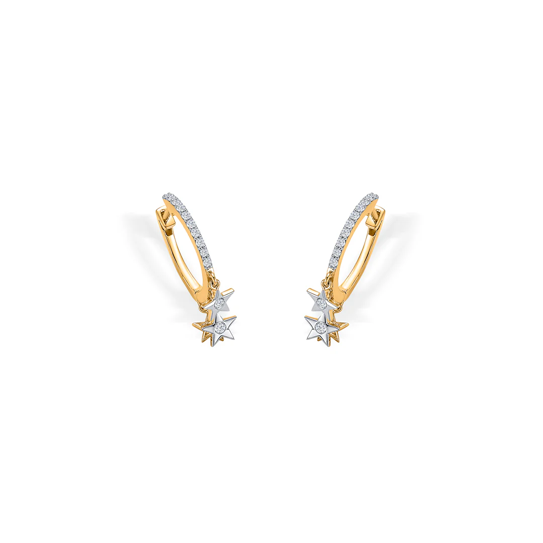 Star Gold & Diamond Earring For Women - Image 4