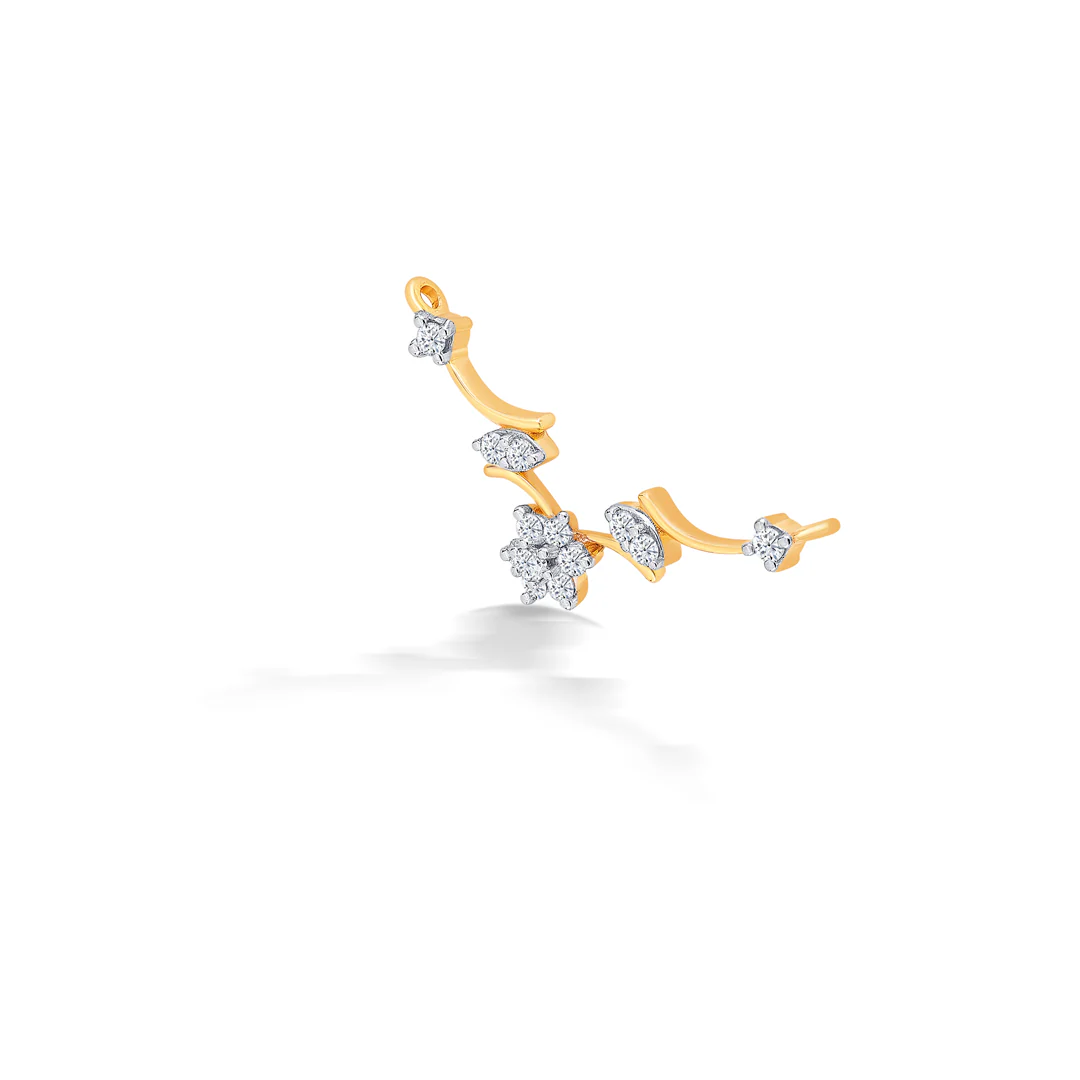 Star Yellow Gold & Diamond Tanmaniya Mangalsutra For Women - Image 3