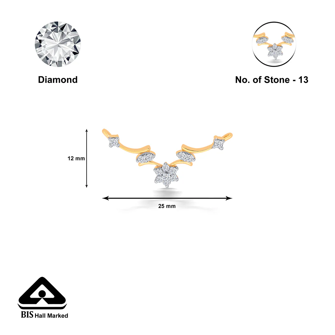 Star Yellow Gold & Diamond Tanmaniya Mangalsutra For Women - Image 5