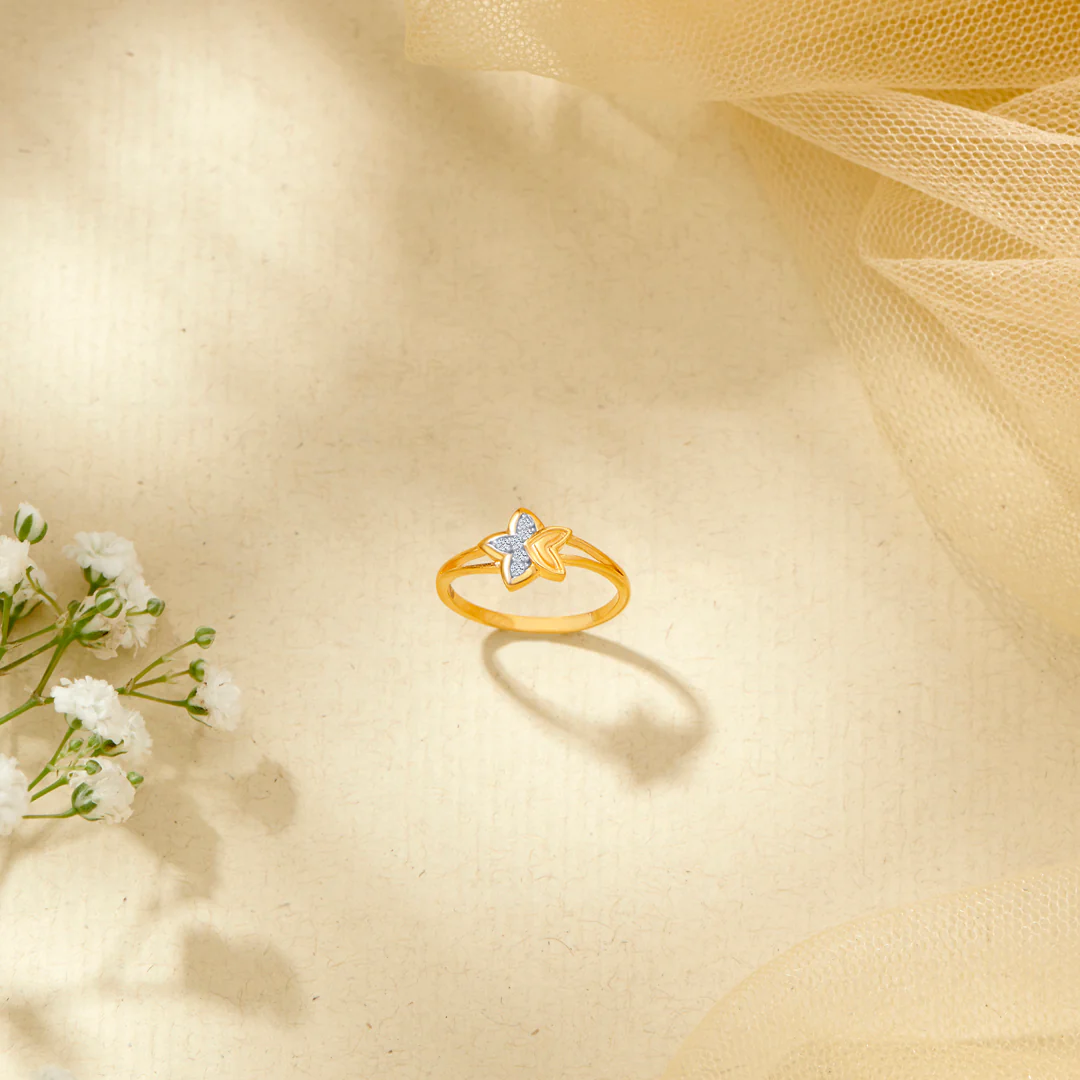 Starlit Radiance Gold Casual Ring For Women