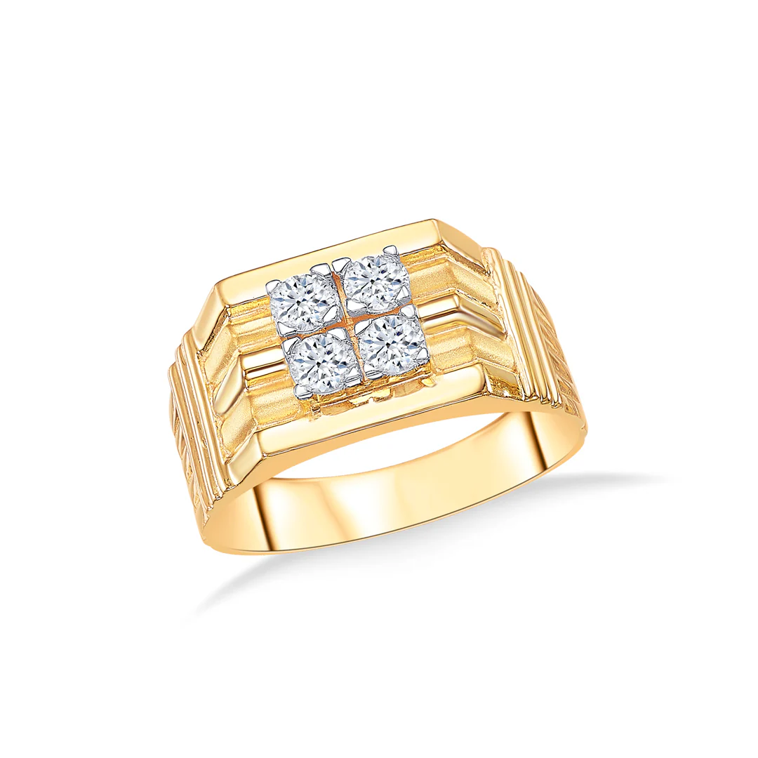 Stone Haven Yellow Gold Men's Ring