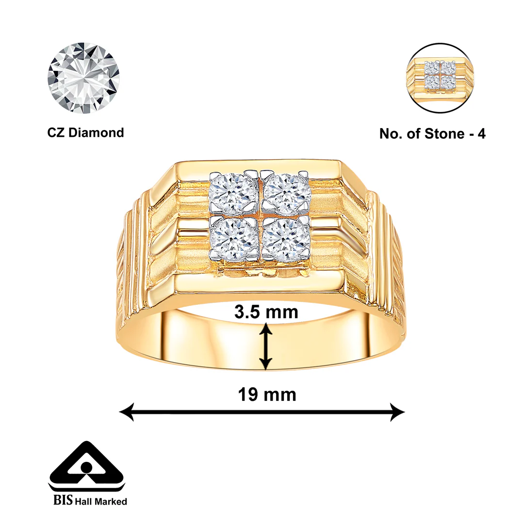 Stone Haven Yellow Gold Men's Ring - Image 2