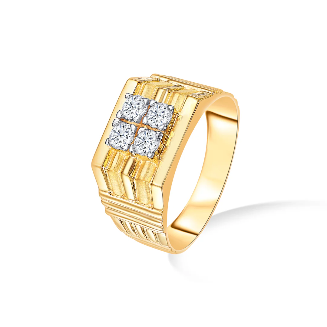 Stone Haven Yellow Gold Men's Ring - Image 3