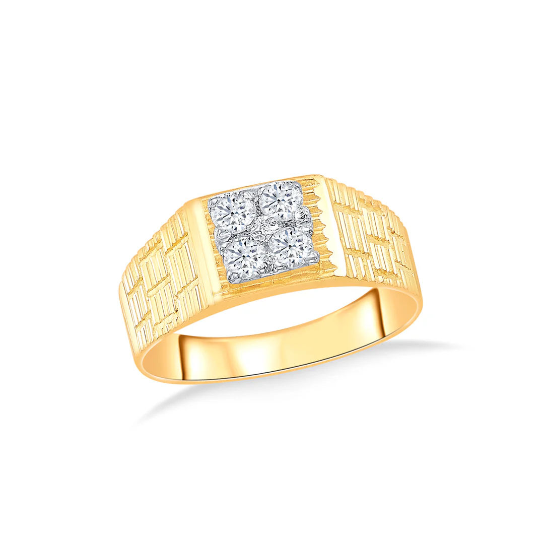 Stone Majesty Yellow Gold Men's Ring