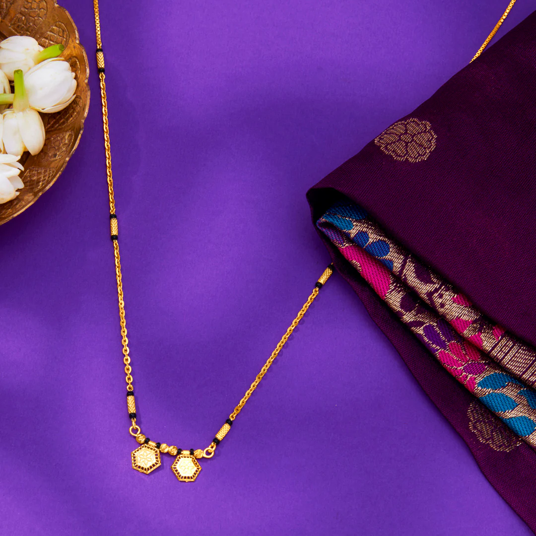 Sumedha Wati Mani Yellow Gold Wati Mani Mangalsutra For Women