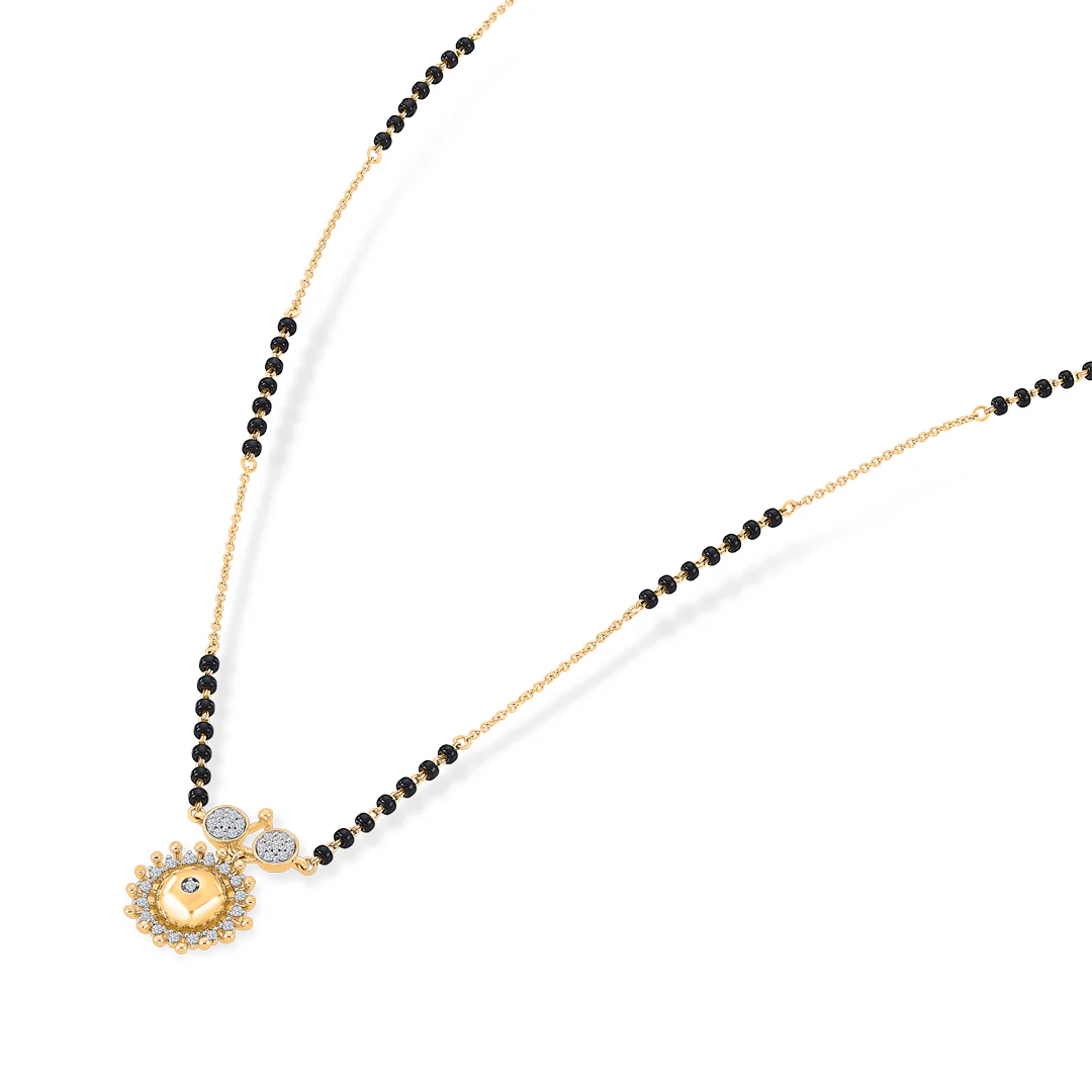 Sunbeam Sparkle Gold & Diamond Modern Mangalsutra for Women - Image 4