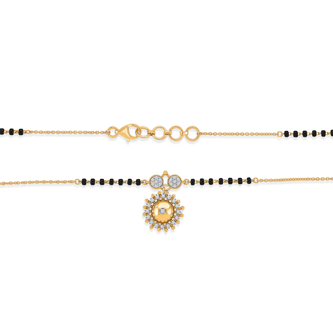 Sunbeam Sparkle Gold & Diamond Modern Mangalsutra for Women - Image 5