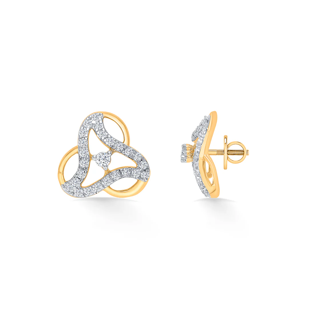 Superb Gleam Gold Stud Earring For Women - Image 3