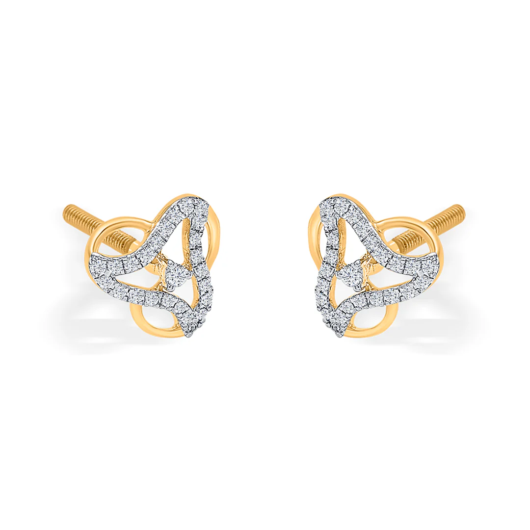 Superb Gleam Gold Stud Earring For Women - Image 4