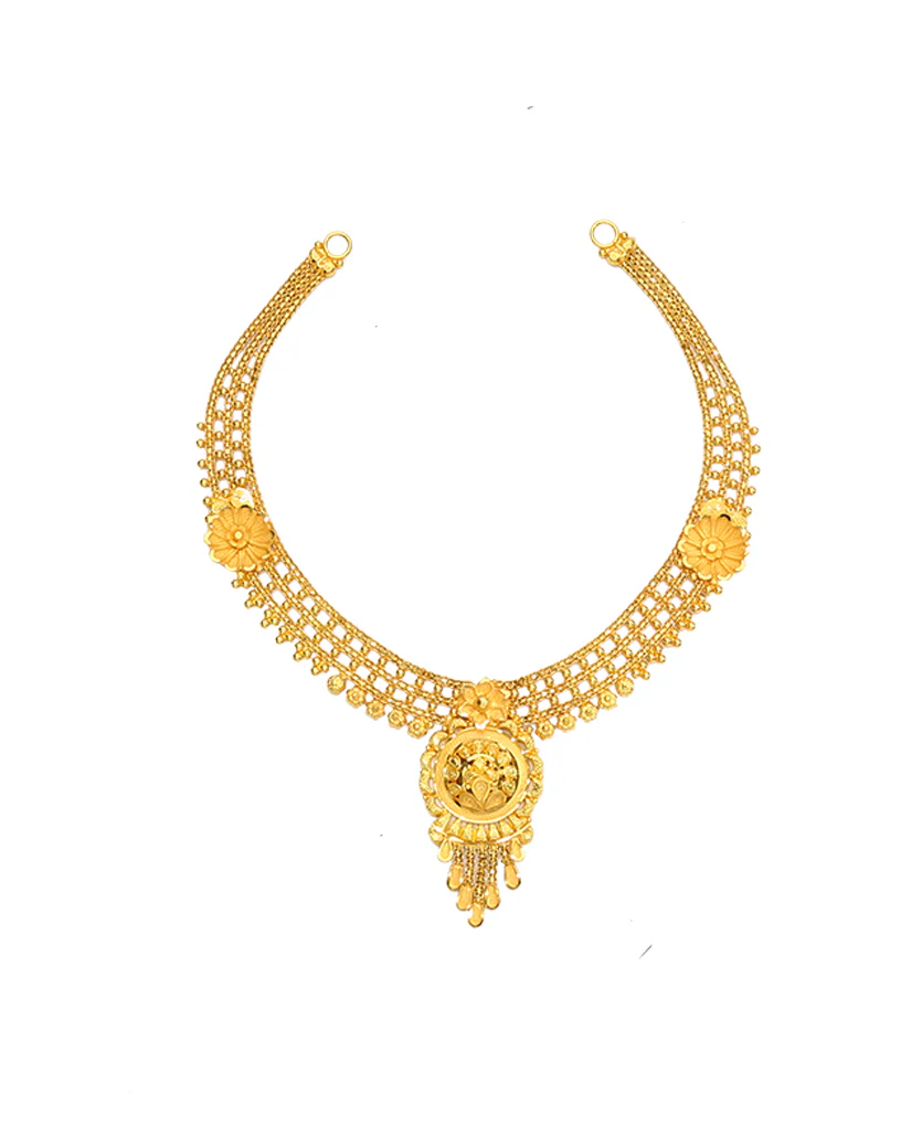 Suvarna Shringar Yellow Gold Traditional Necklace For Women - Image 10