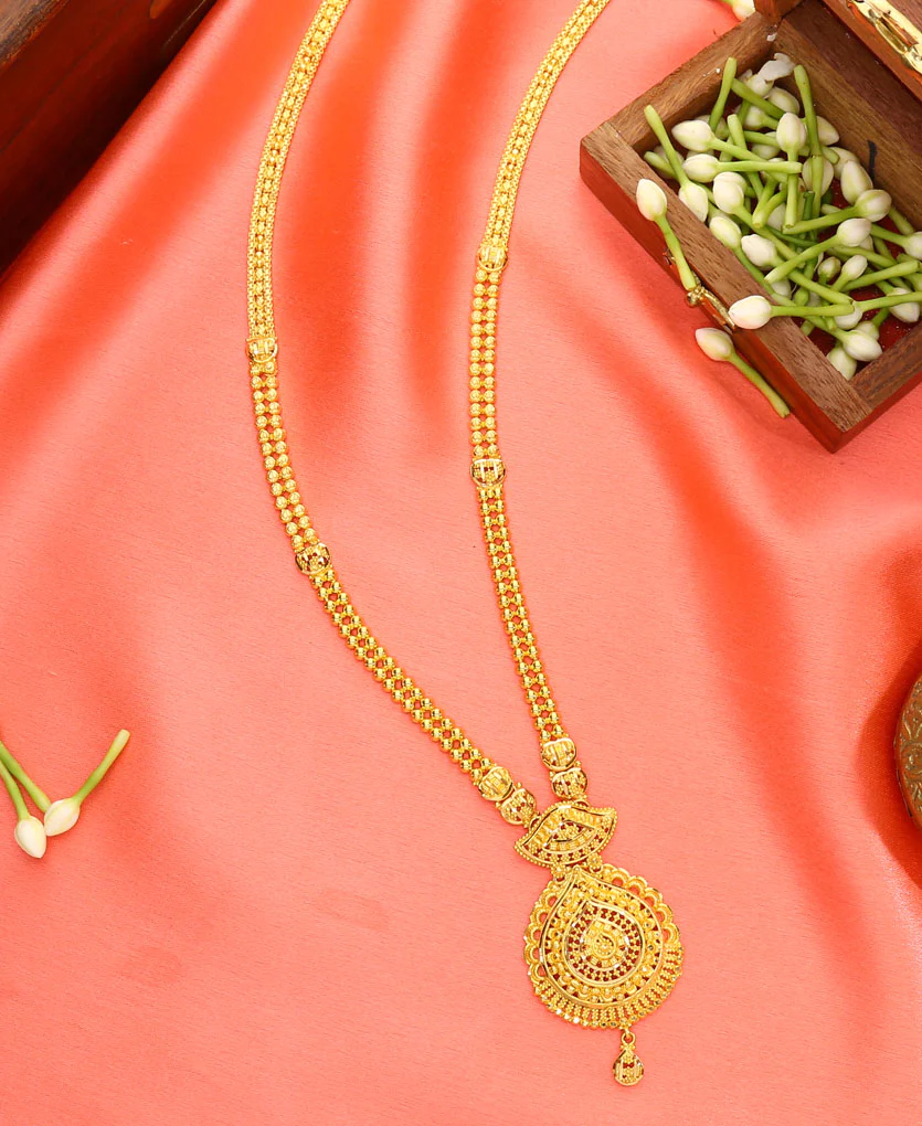 Suvarna Shringar Yellow Gold Traditional Necklace For Women - Image 3