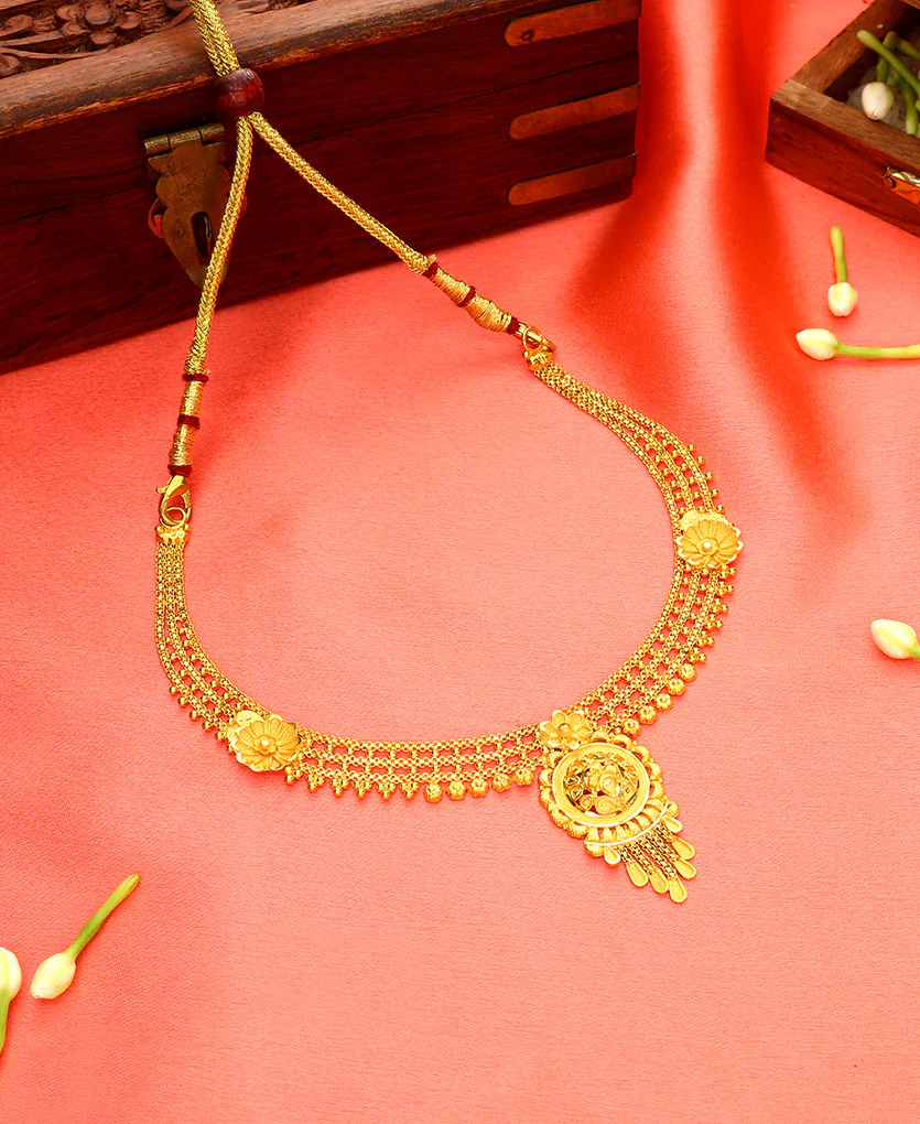 Suvarna Shringar Yellow Gold Traditional Necklace For Women - Image 7