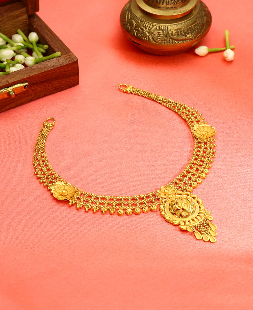 Suvarna Shringar Yellow Gold Traditional Necklace For Women - Image 8