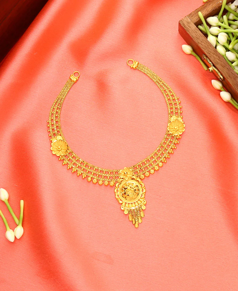 Suvarna Shringar Yellow Gold Traditional Necklace For Women - Image 9