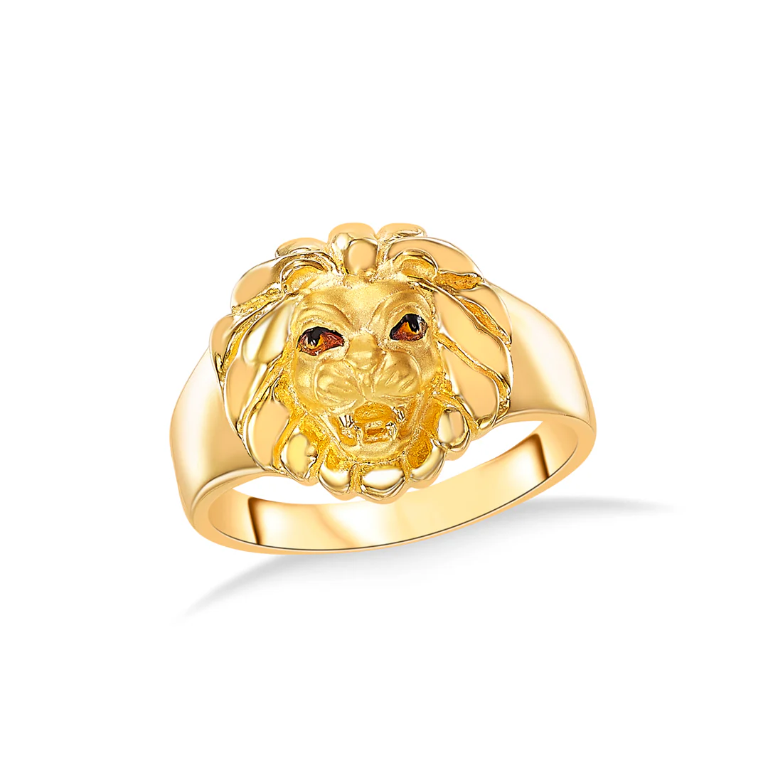 The Loin Yellow Gold Men's Ring