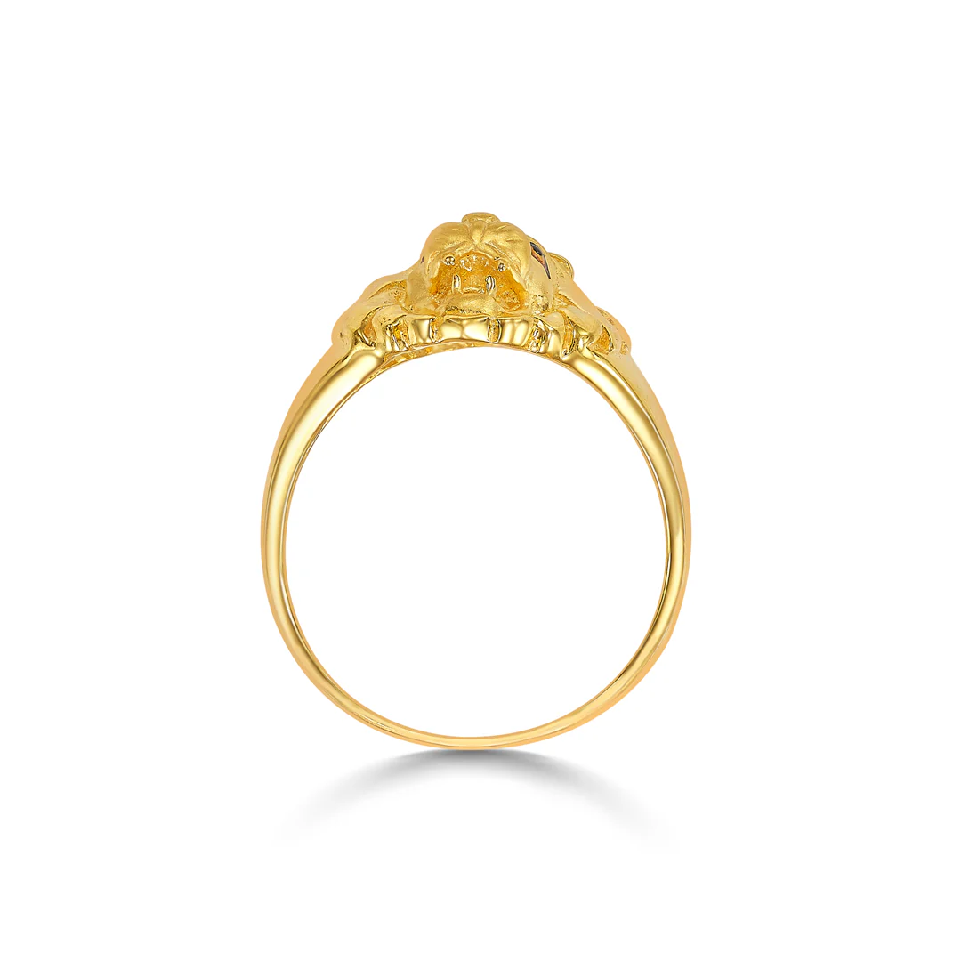 The Loin Yellow Gold Men's Ring - Image 4
