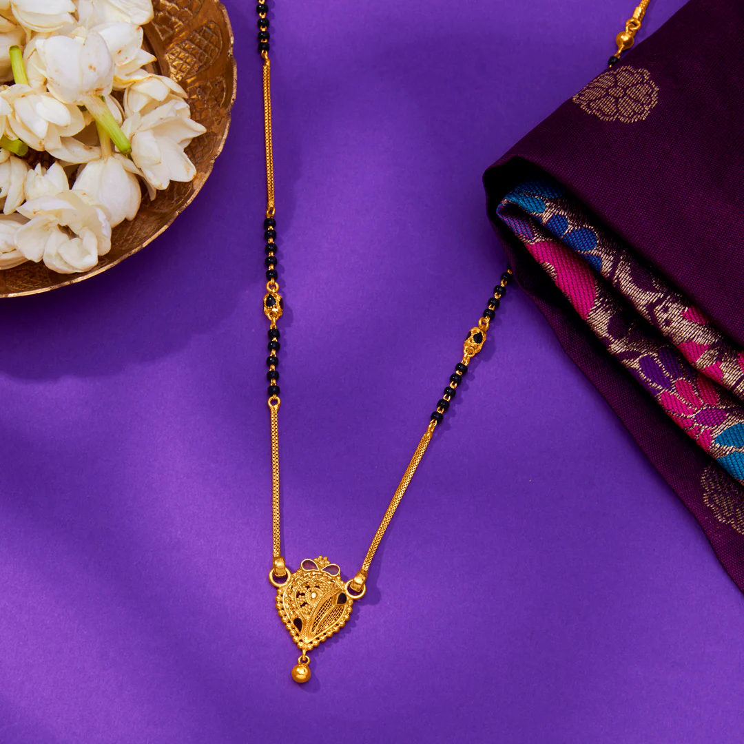 Timeless Simplicity Yellow Gold Modern Mangalsutra For Women