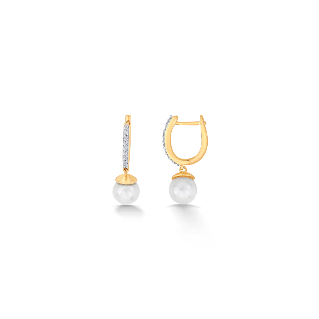 Timeless Yellow Gold & Diamond Drops & Dangler Earring - Image 4