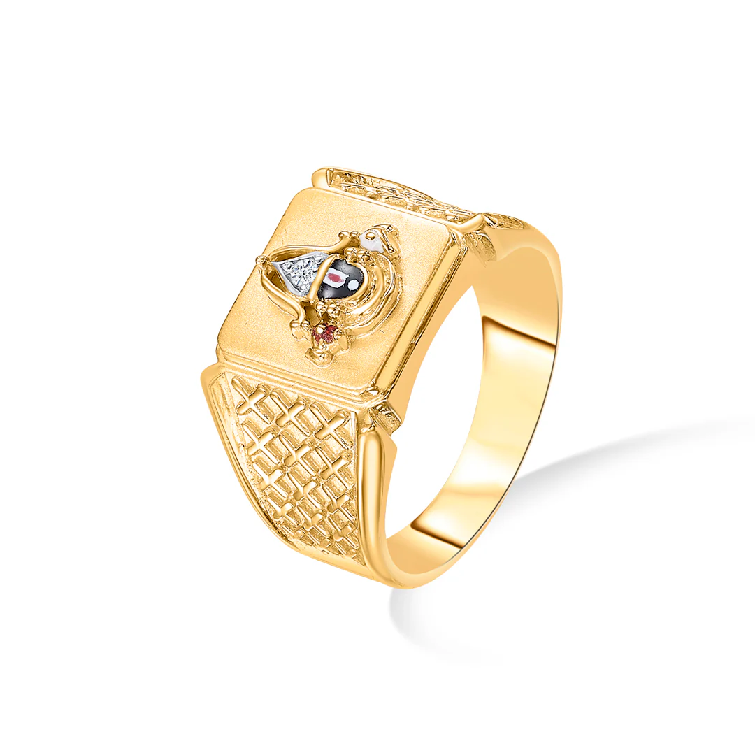 Tirupati Balaji Yellow Gold Men's Ring - Image 3