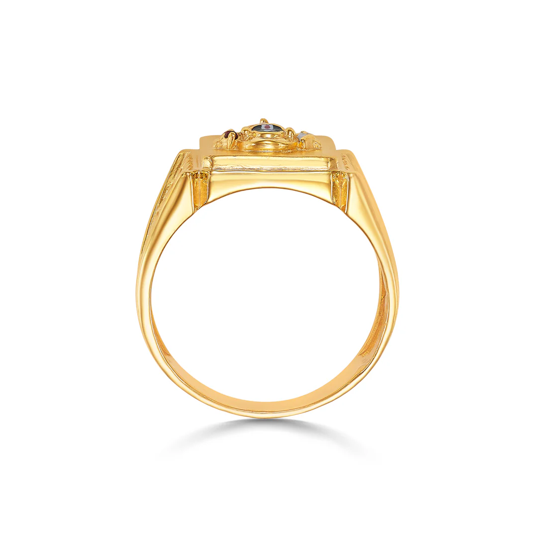 Tirupati Balaji Yellow Gold Men's Ring - Image 4