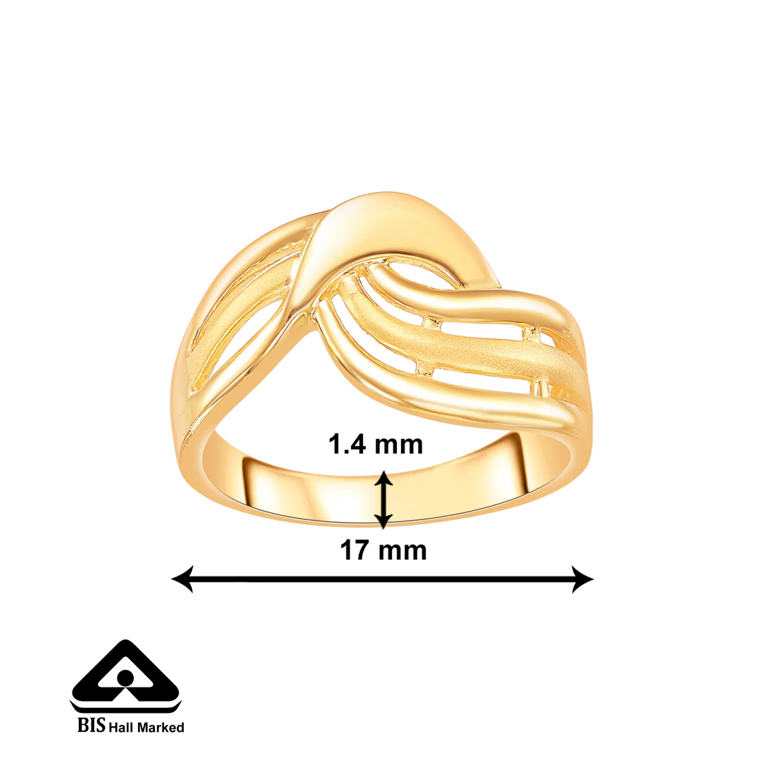 Tranquil Twist Gold Casual Ring For Women - Image 2