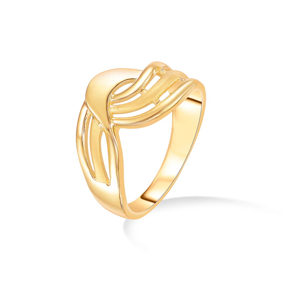 Tranquil Twist Gold Casual Ring For Women - Image 3