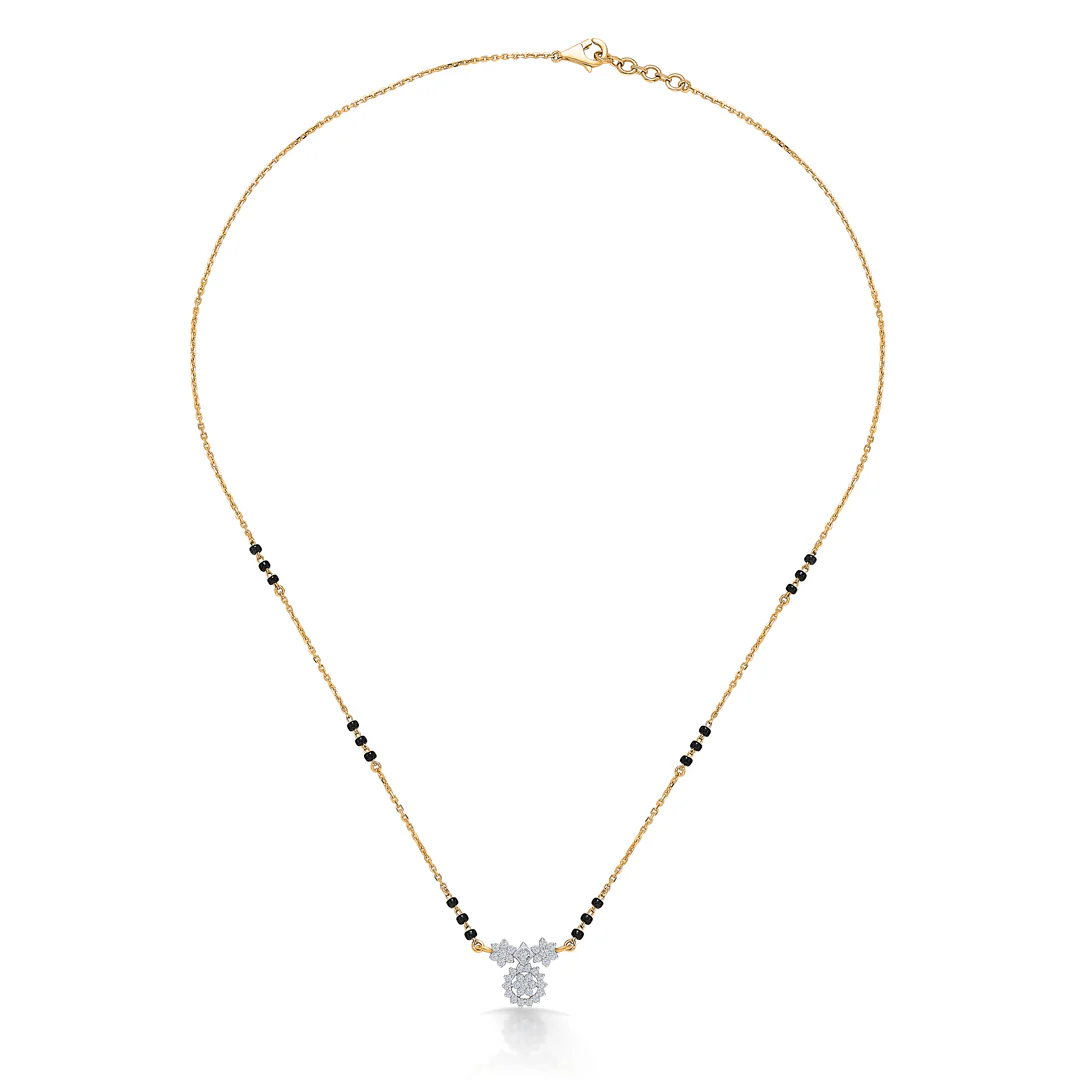 Trending Charm Gold & Diamond Modern Mangalsutra For Women - Image 2