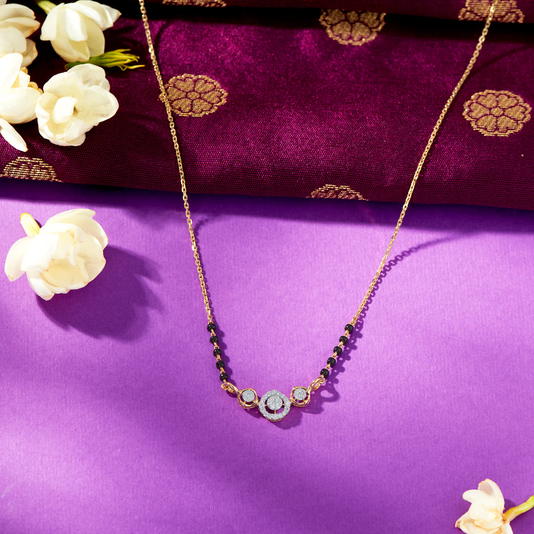 Trinity Bond Gold & Diamond Modern Mangalsutra For Women