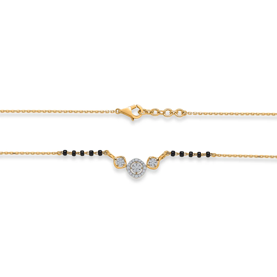 Trinity Bond Gold & Diamond Modern Mangalsutra For Women - Image 4