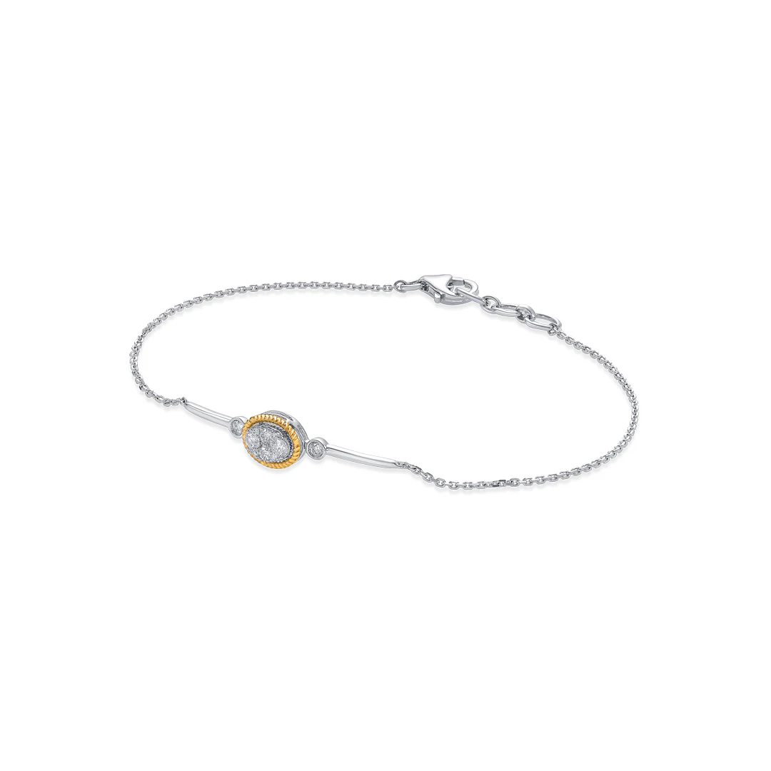 Trinkle Charm Gold & Diamond Flexible Bracelet - Image 2
