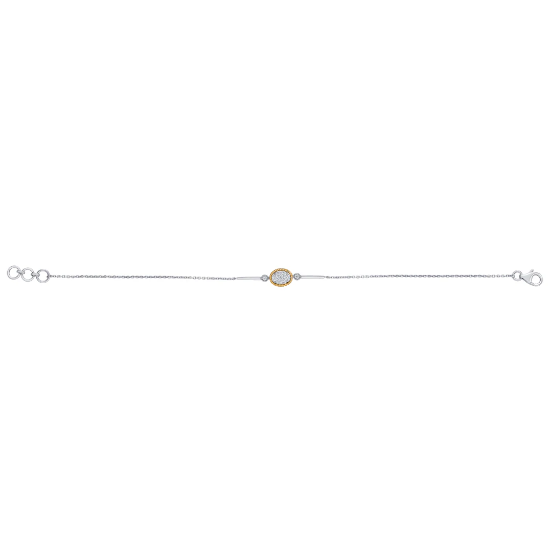 Trinkle Charm Gold & Diamond Flexible Bracelet - Image 3