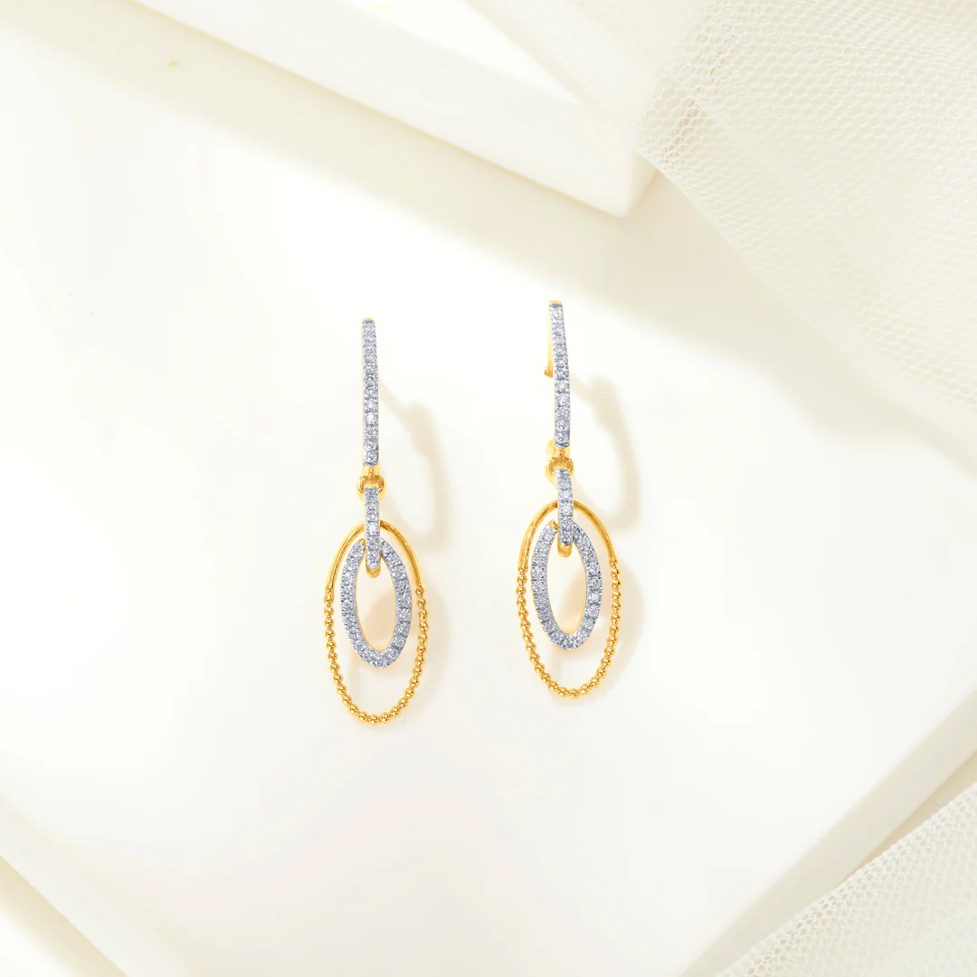 Twilight Gleam Gold Dangler Earring For Women