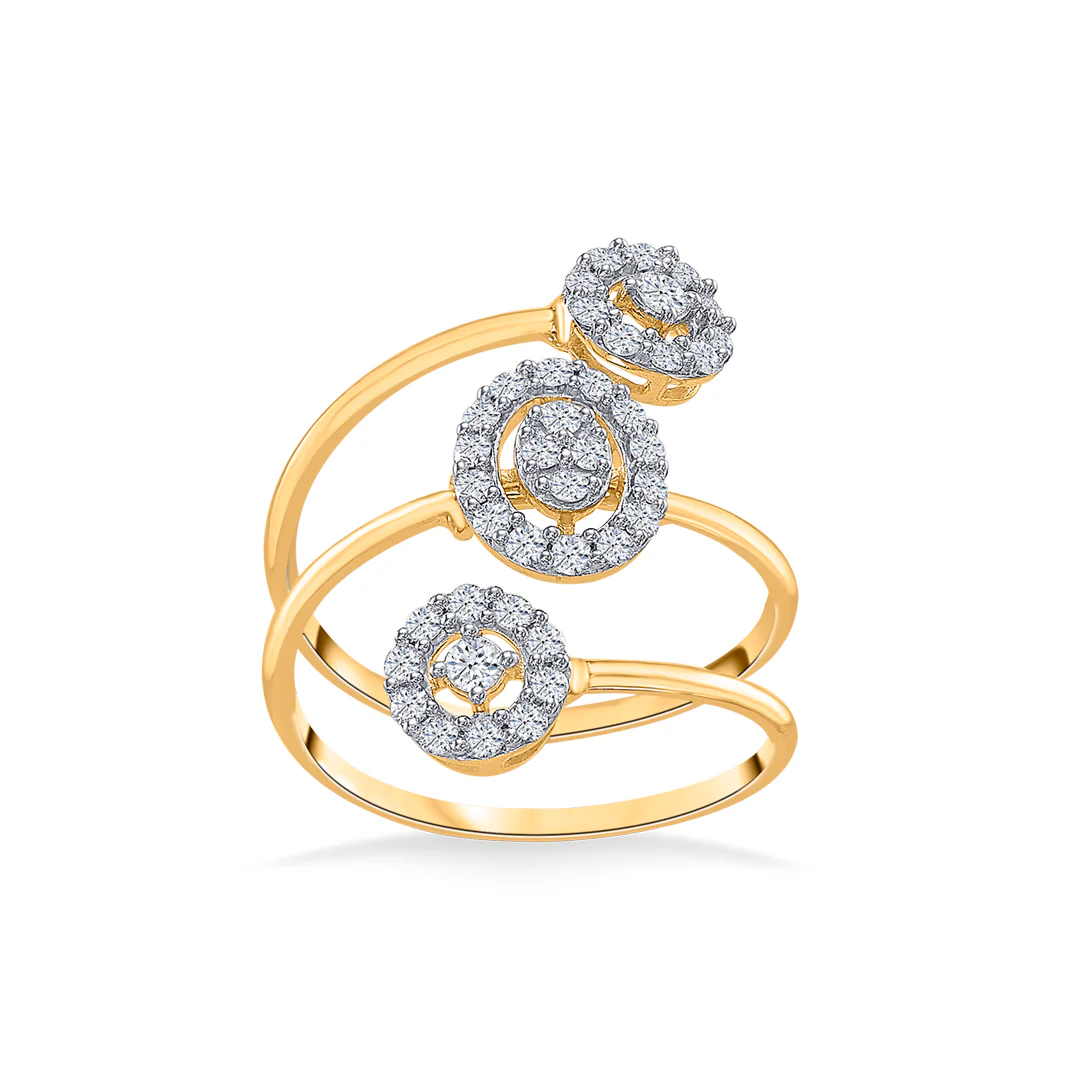 Twilight Gold & Diamond Fashion Ring For Women - Image 2
