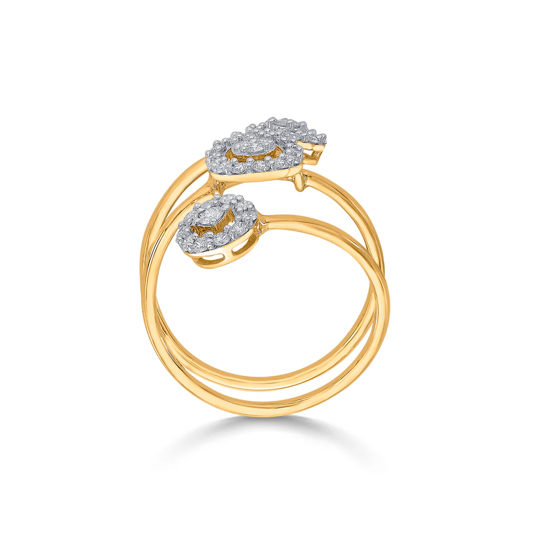 Twilight Gold & Diamond Fashion Ring For Women - Image 3