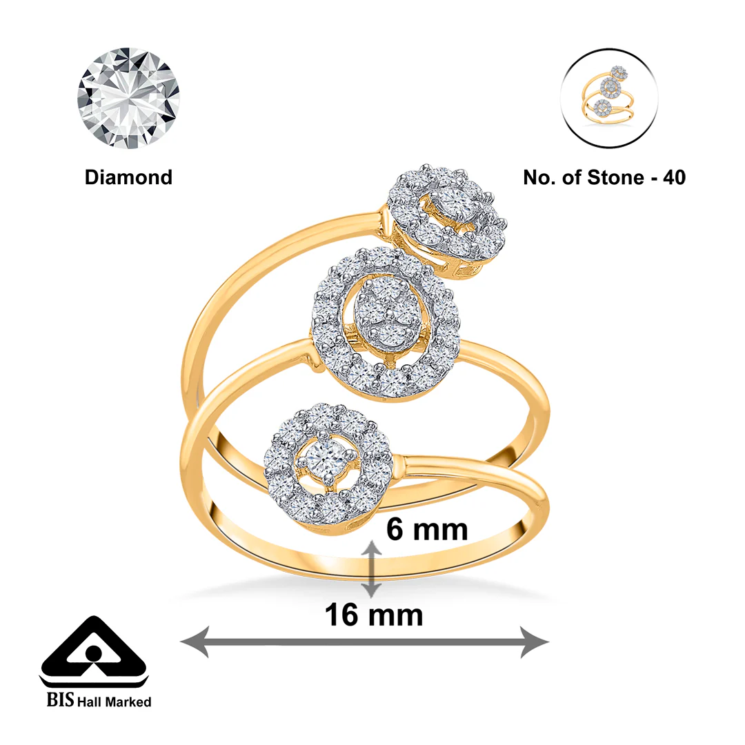 Twilight Gold & Diamond Fashion Ring For Women - Image 4
