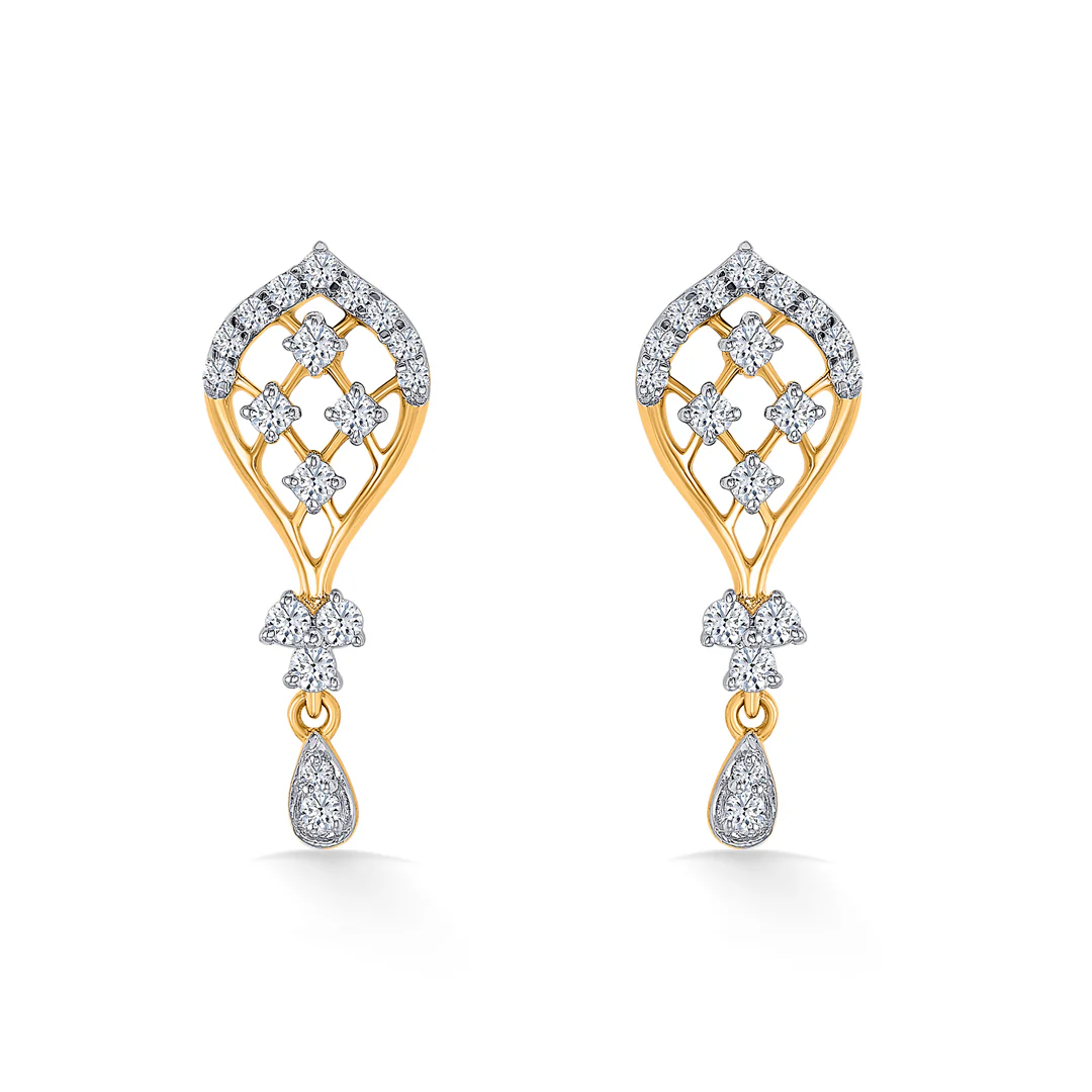 Twilight Surge Gold & Diamond Pendant Set For Women - Image 5