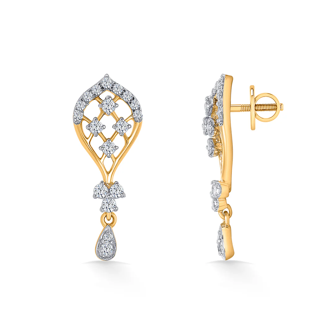 Twilight Surge Gold & Diamond Pendant Set For Women - Image 6