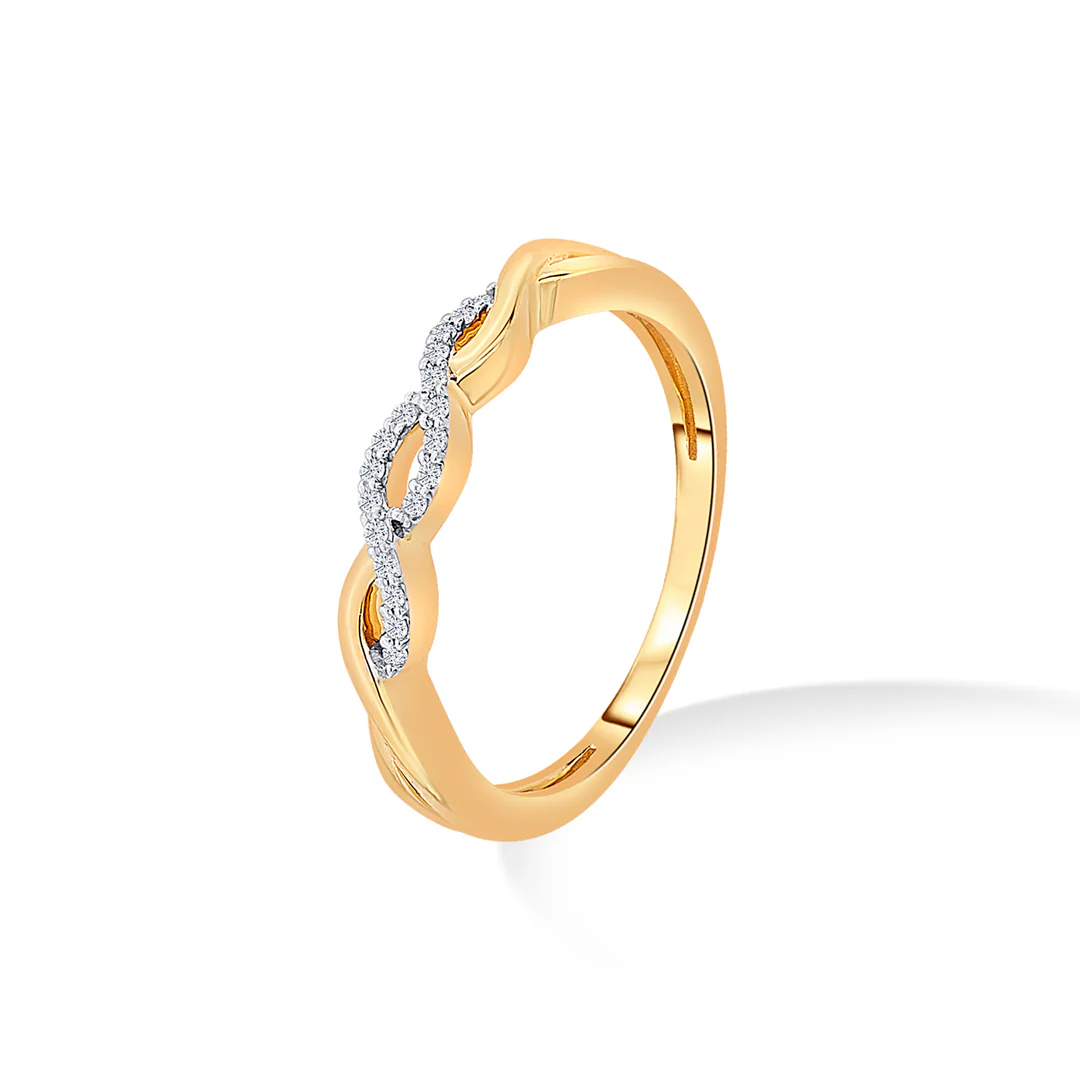 Twiselle Loop Gold & Diamond Ring - Image 2