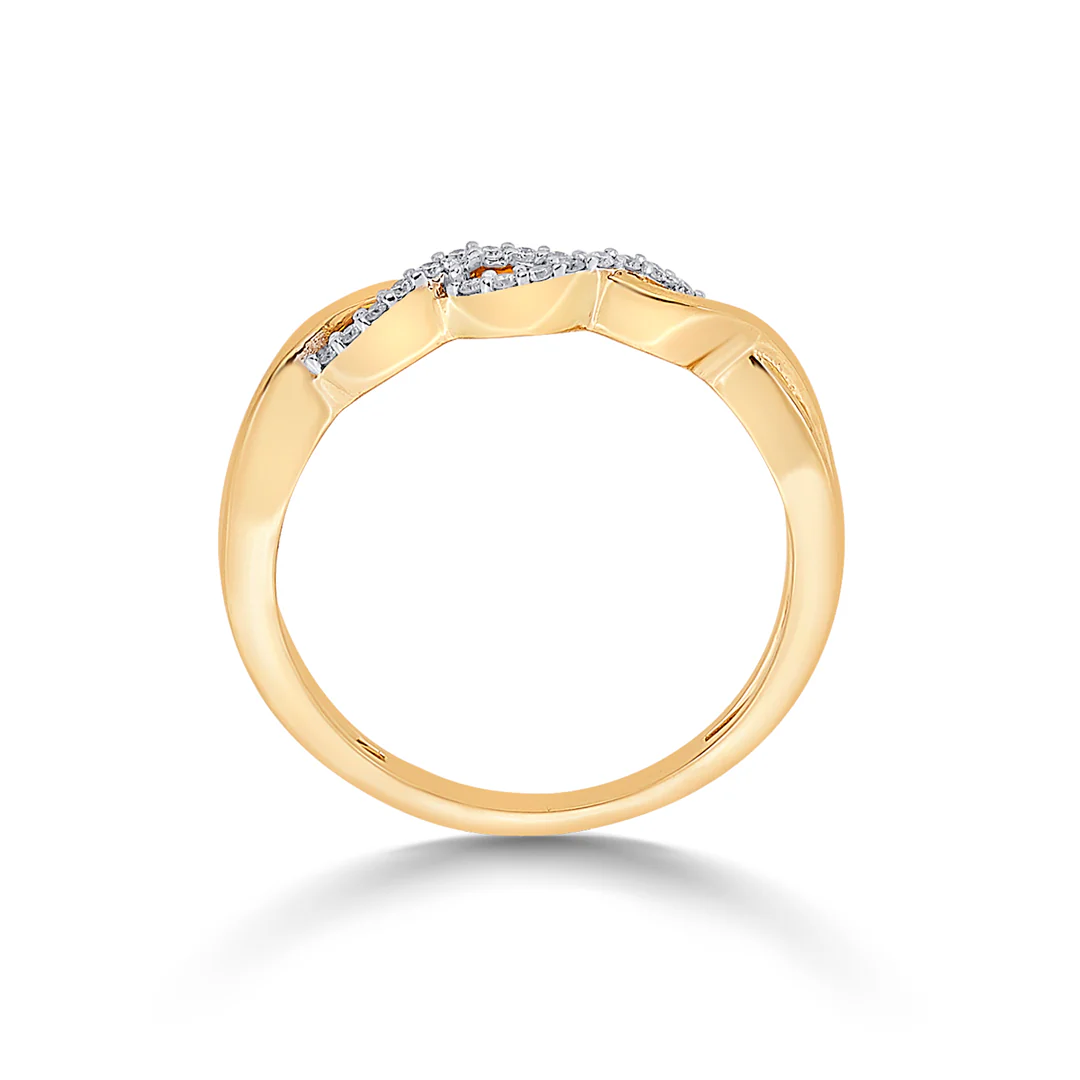 Twiselle Loop Gold & Diamond Ring - Image 3