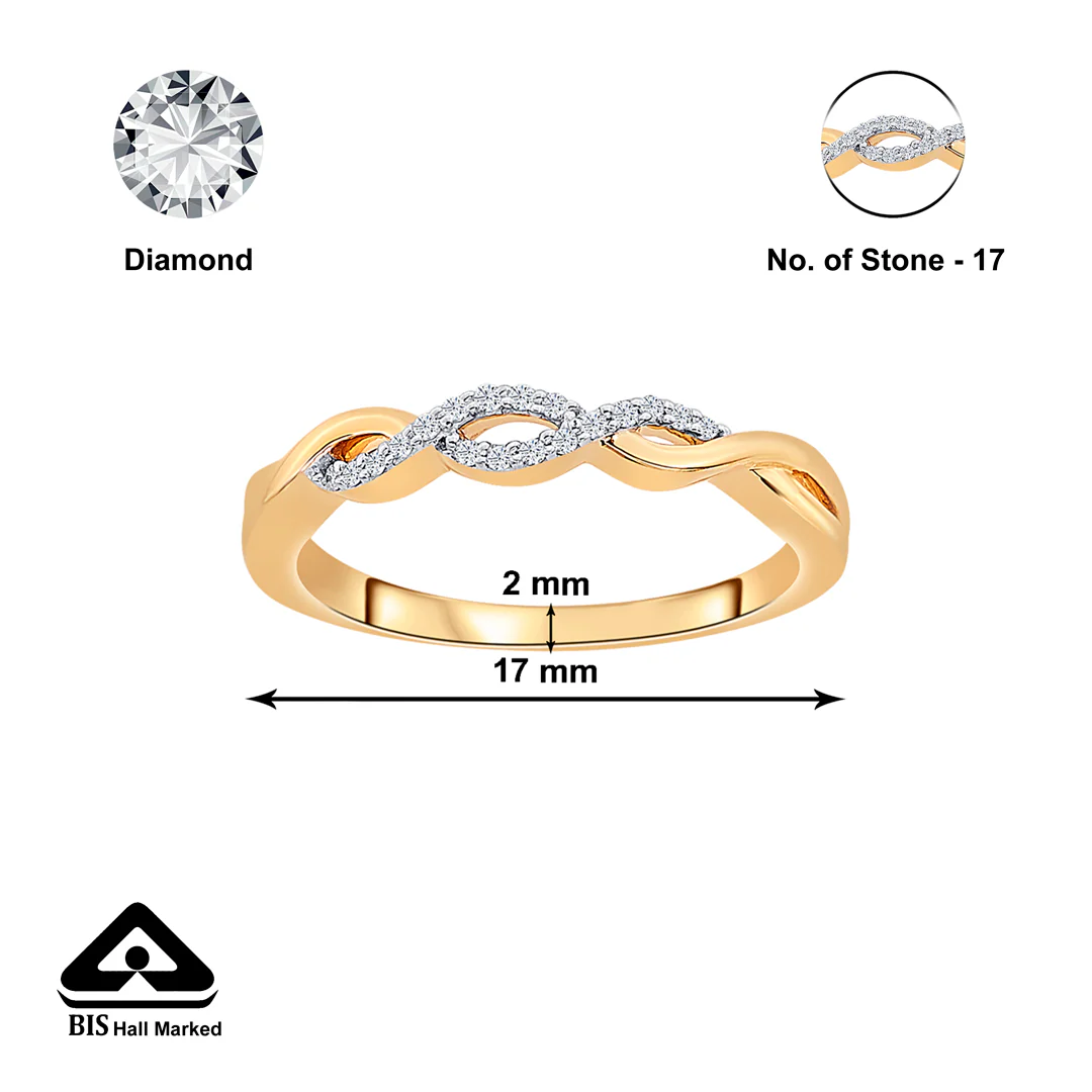 Twiselle Loop Gold & Diamond Ring - Image 4