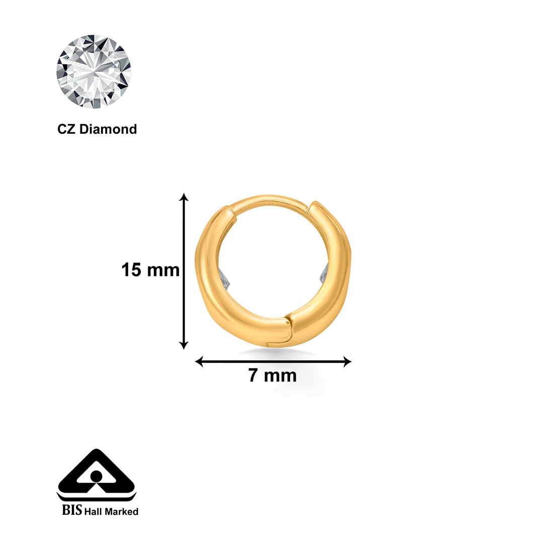 Twist Dew Bali Gold Men's Earring - Image 4