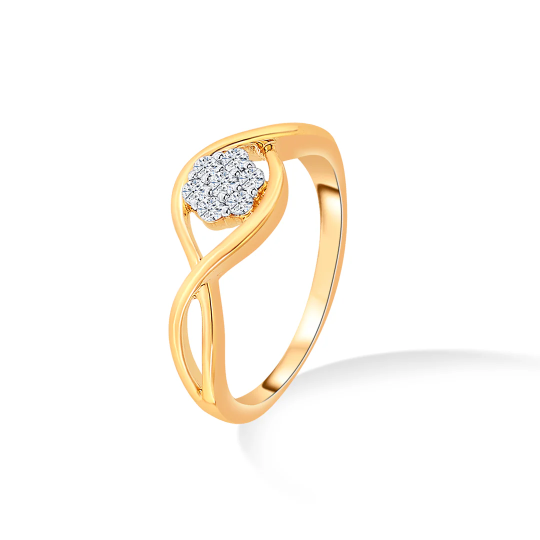 Twist of Bloom Gold & Diamond Ring - Image 2