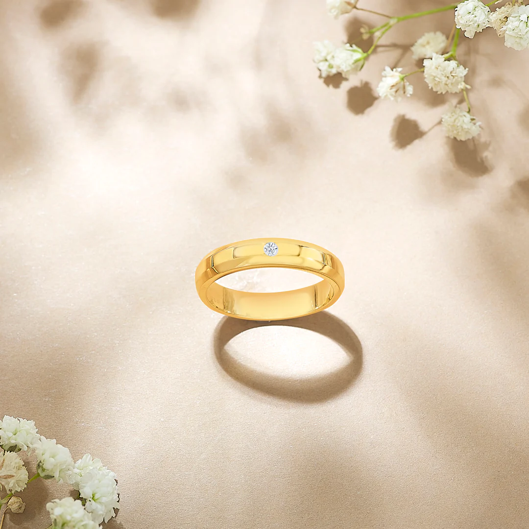 Unity Dot Gold & Diamond Ring