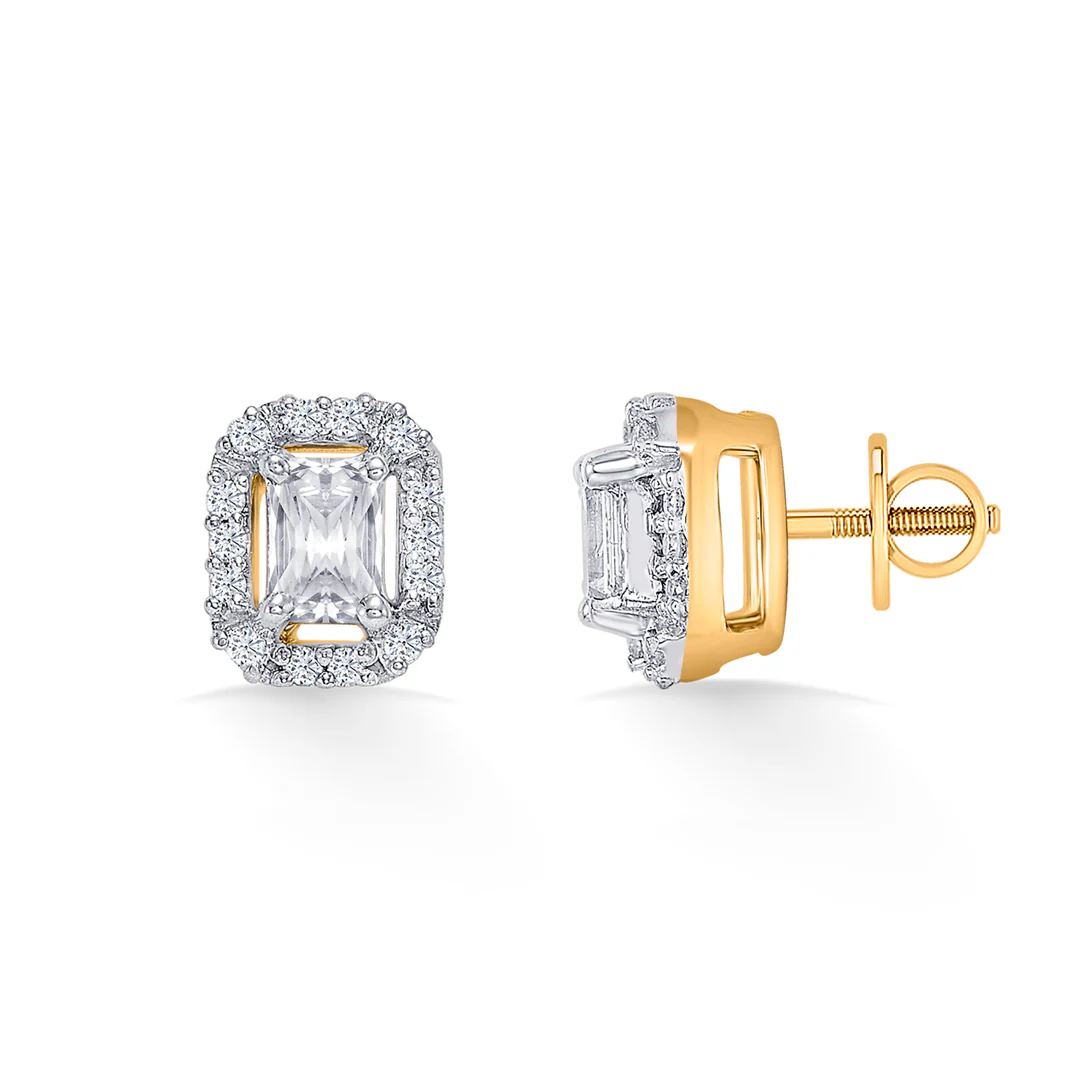 Urban Edge Gold Stud Earring For Women - Image 3