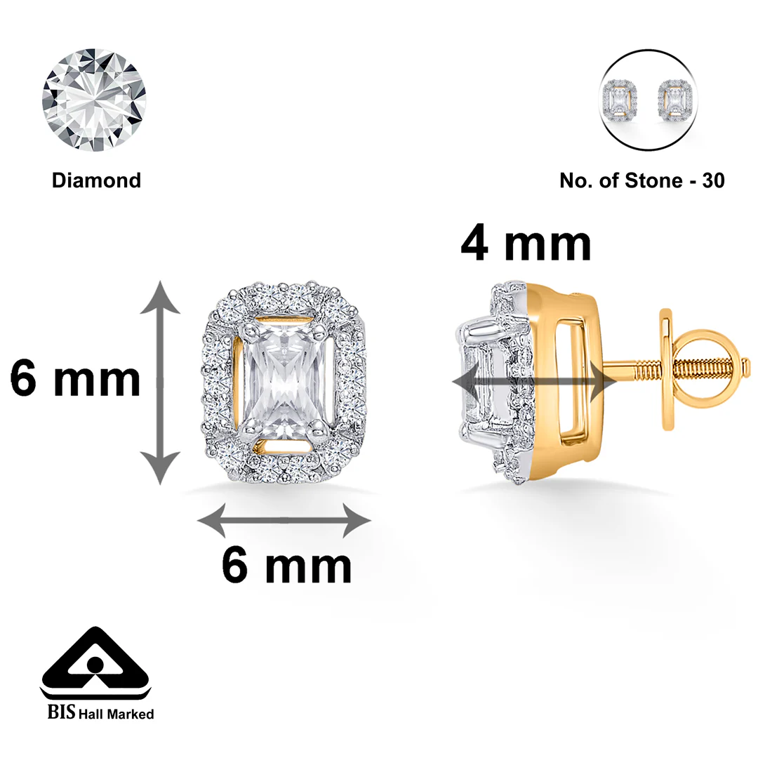 Urban Edge Gold Stud Earring For Women - Image 5