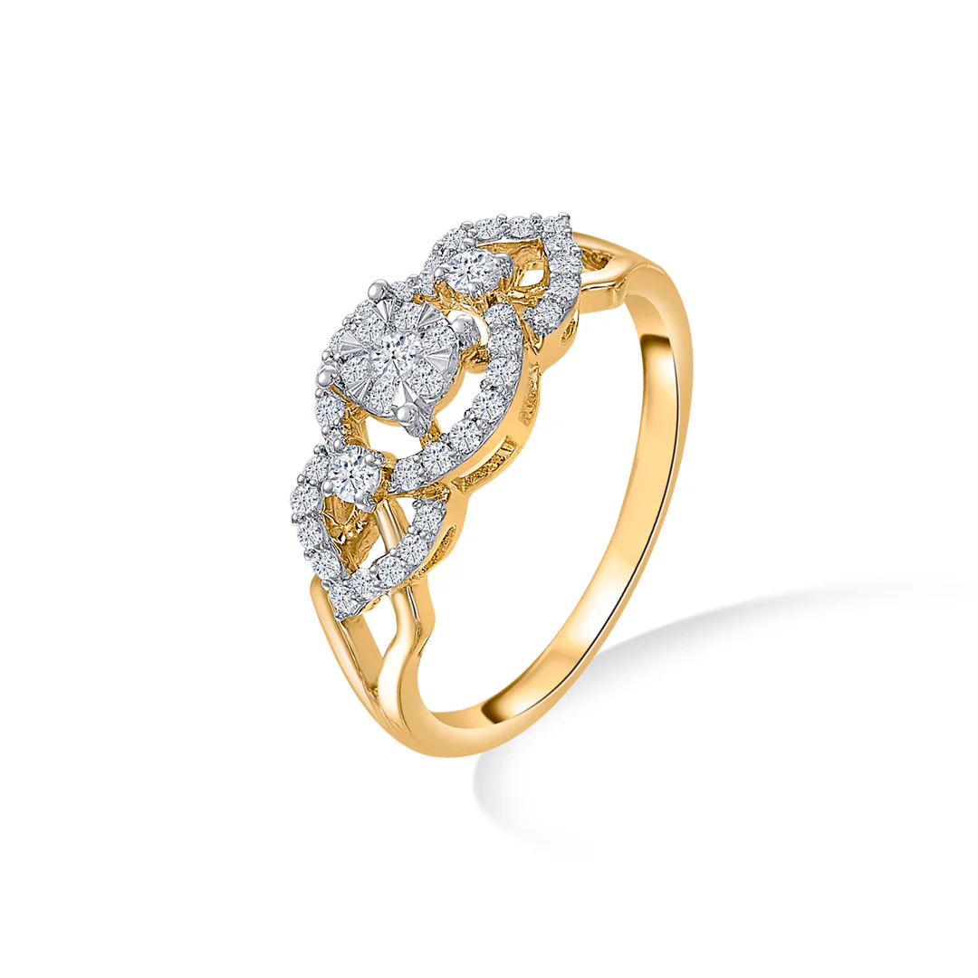 Urban Gold & Diamond Engagement Ring For Women
