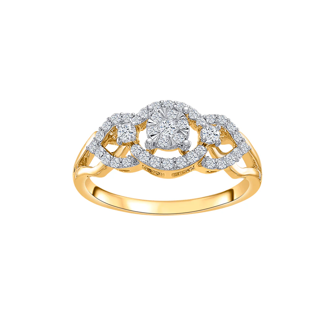 Urban Gold & Diamond Engagement Ring For Women - Image 2