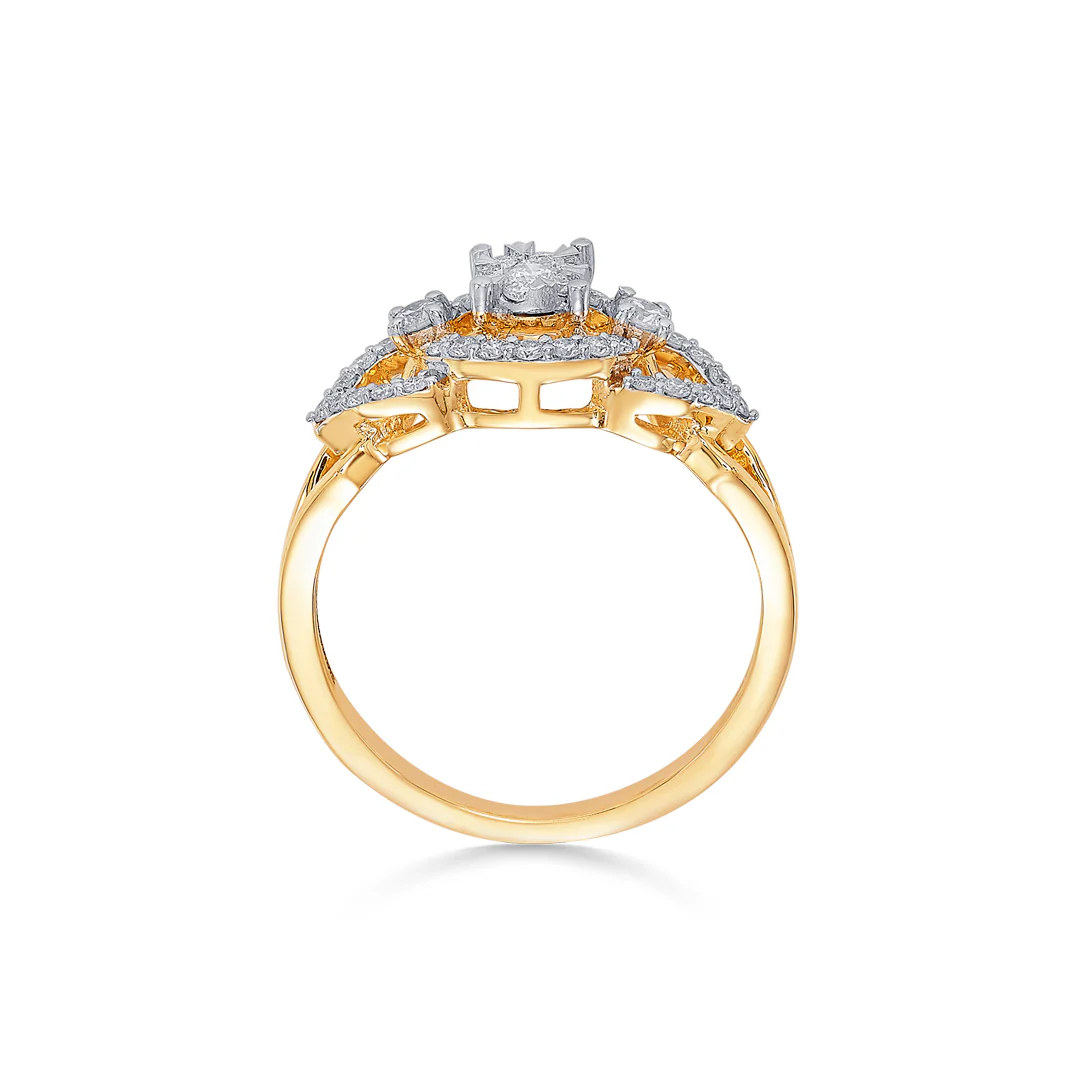Urban Gold & Diamond Engagement Ring For Women - Image 3
