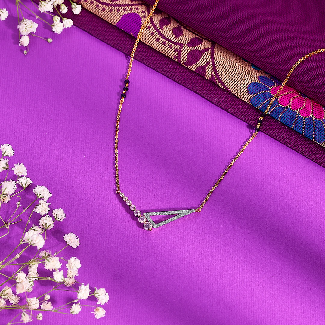 Urban Gold & Diamond Modern Mangalsutra For Women