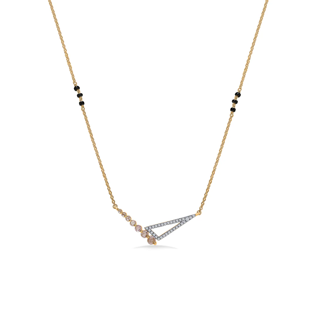Urban Gold & Diamond Modern Mangalsutra For Women - Image 3